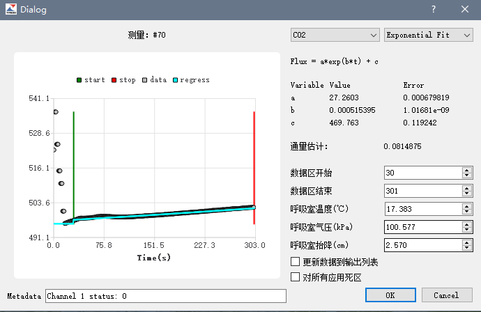 SoilFlux軟件：數(shù)據(jù)擬合曲線可逐一查看，支持重新設(shè)置參數(shù)計(jì)算
